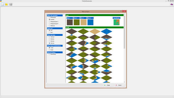 Screenshot z TileSetGenerator Screenshot z TileSetGenerator