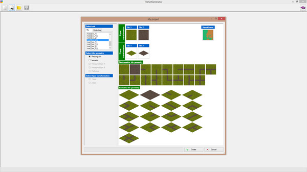 Screenshot z TileSetGenerator Screenshot z TileSetGenerator