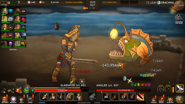 Screenshot z God Awe-full Clicker