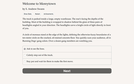 Screenshot z Welcome to Moreytown