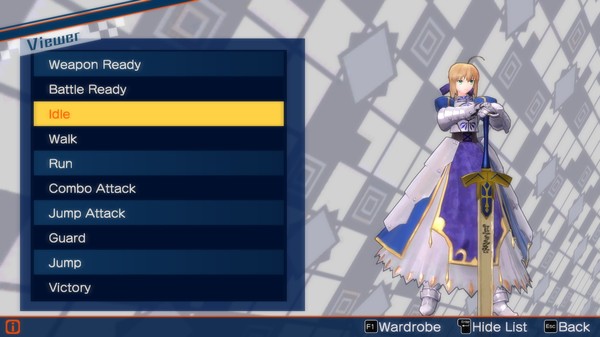 Fate/EXTELLA - Stay night Model (Artoria)