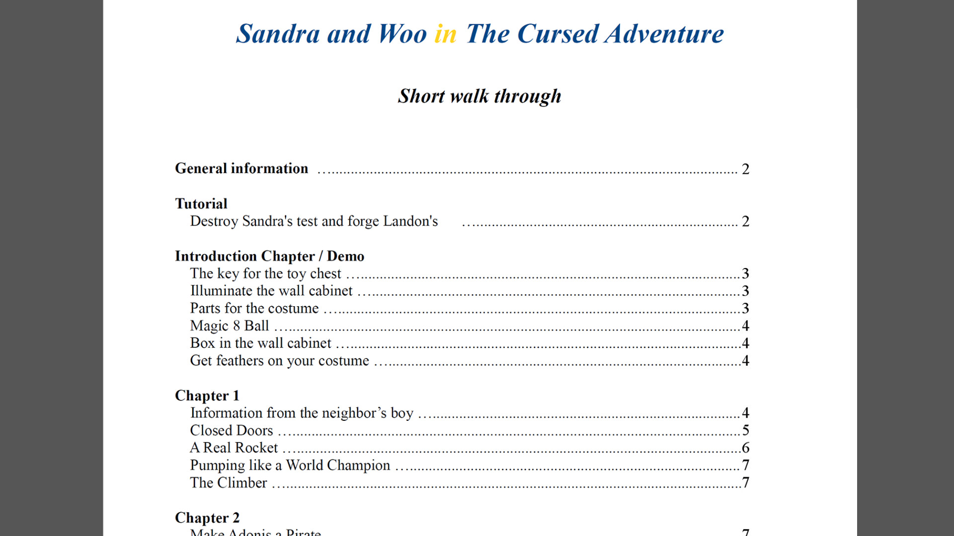 Sandra and Woo in the Cursed Adventure - Game Guide Featured Screenshot #1