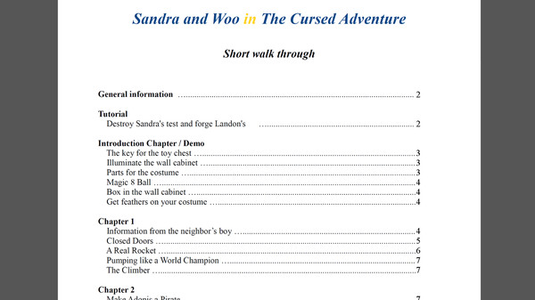 Sandra and Woo in the Cursed Adventure - Game Guide screenshot 1