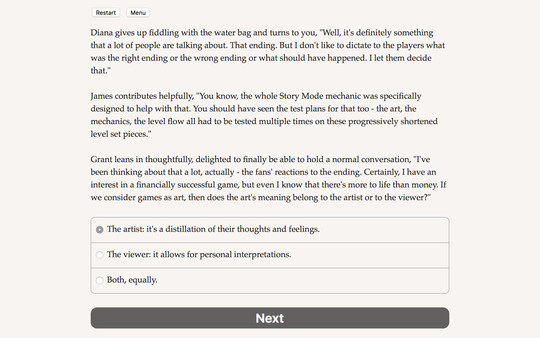 Screenshot z Creatures Such as We