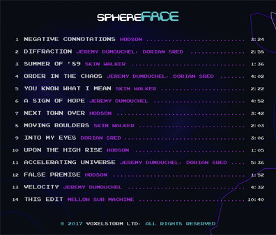 sphereFACE Soundtrack.
