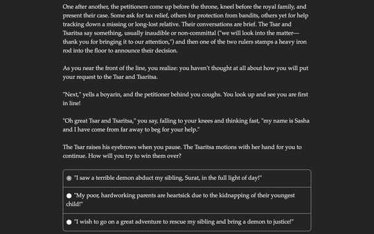 Screenshot z Demon Mark: A Russian Saga