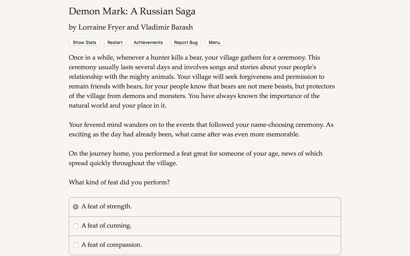 Demon Mark: A Russian Saga Demo Featured Screenshot #1