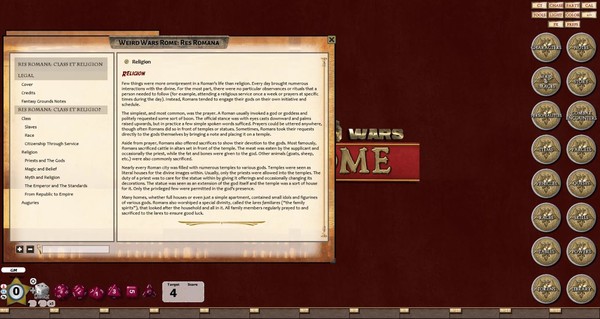 Fantasy Grounds - Weird Wars Rome: Res Romana (Savage Worlds)
