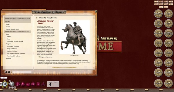 Fantasy Grounds - Weird Wars Rome: Res Romana (Savage Worlds)