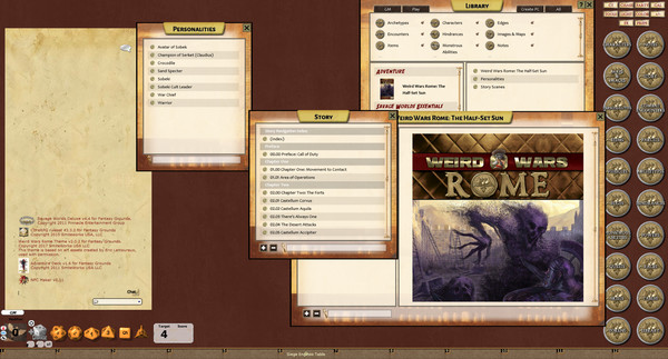 Fantasy Grounds - Weird Wars Rome: Half-Set Sun (Savage Worlds)