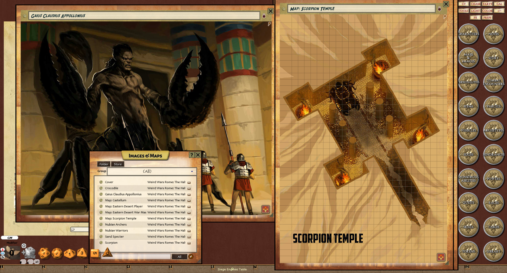 Fantasy Grounds - Weird Wars Rome: Half-Set Sun (Savage Worlds) Featured Screenshot #1