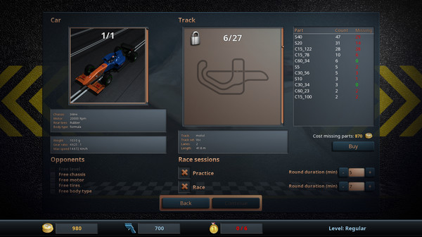 Screenshot z Virtual SlotCars