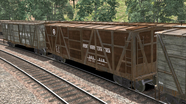 KHAiHOM.com - TS Marketplace: PRR X23 Boxcar Wagon Pack Add-On