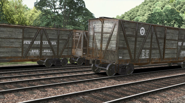 KHAiHOM.com - TS Marketplace: PRR X23 Boxcar Wagon Pack Add-On