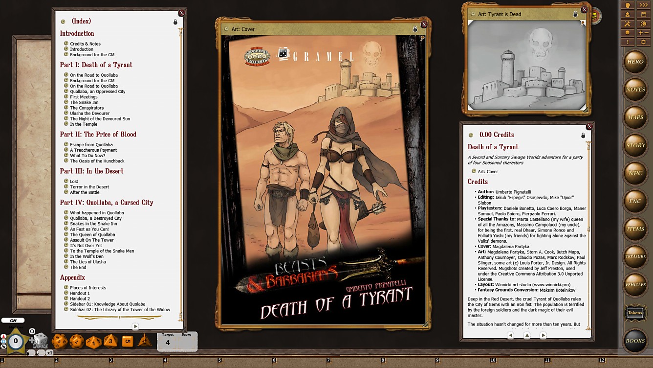 Fantasy Grounds - Beasts & Barbarians: Death of a Tyrant (Savage Worlds)のスクリーンショット 1