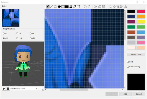 SMILE GAME BUILDER 3D Character Editor