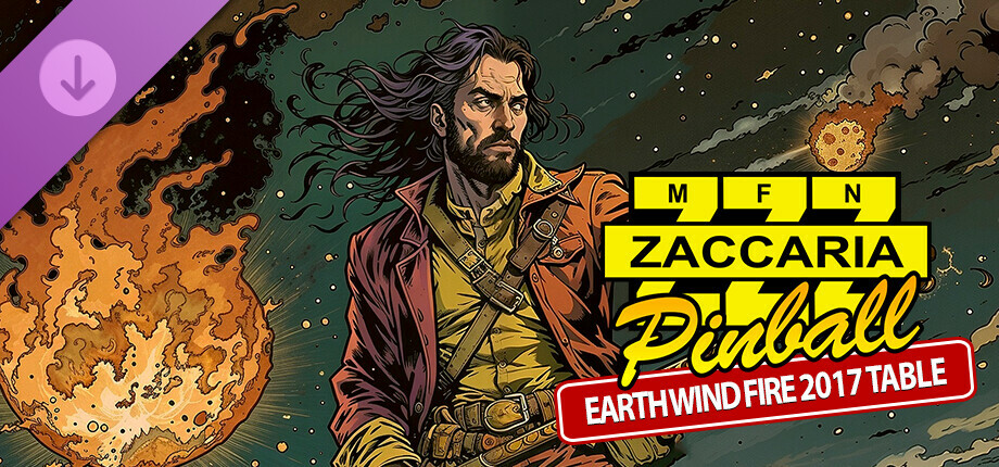 Zaccaria Pinball - Earth Wind Fire 2017 Table cover art
