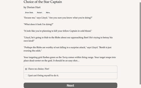 Screenshot z Choice of the Star Captain
