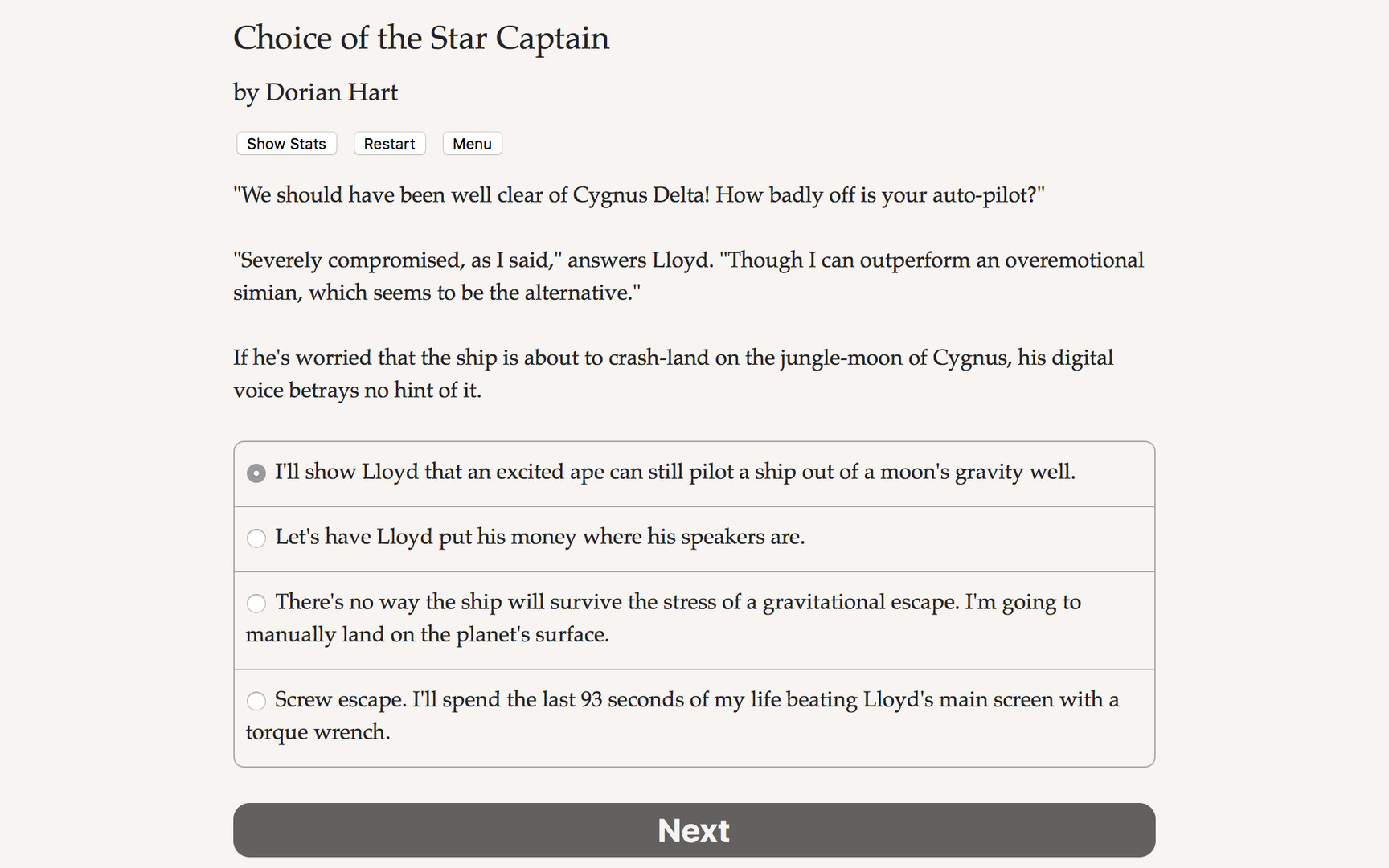 Choice of the Star Captain screenshot #1