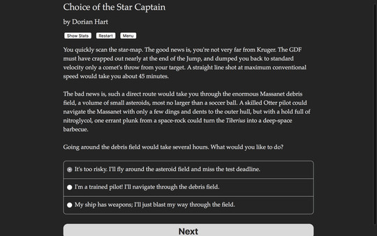 Screenshot z Choice of the Star Captain