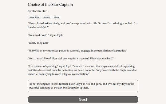 Screenshot z Choice of the Star Captain