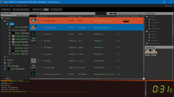FINAL FANTASY XV WINDOWS EDITION MOD ORGANIZER screenshot 4