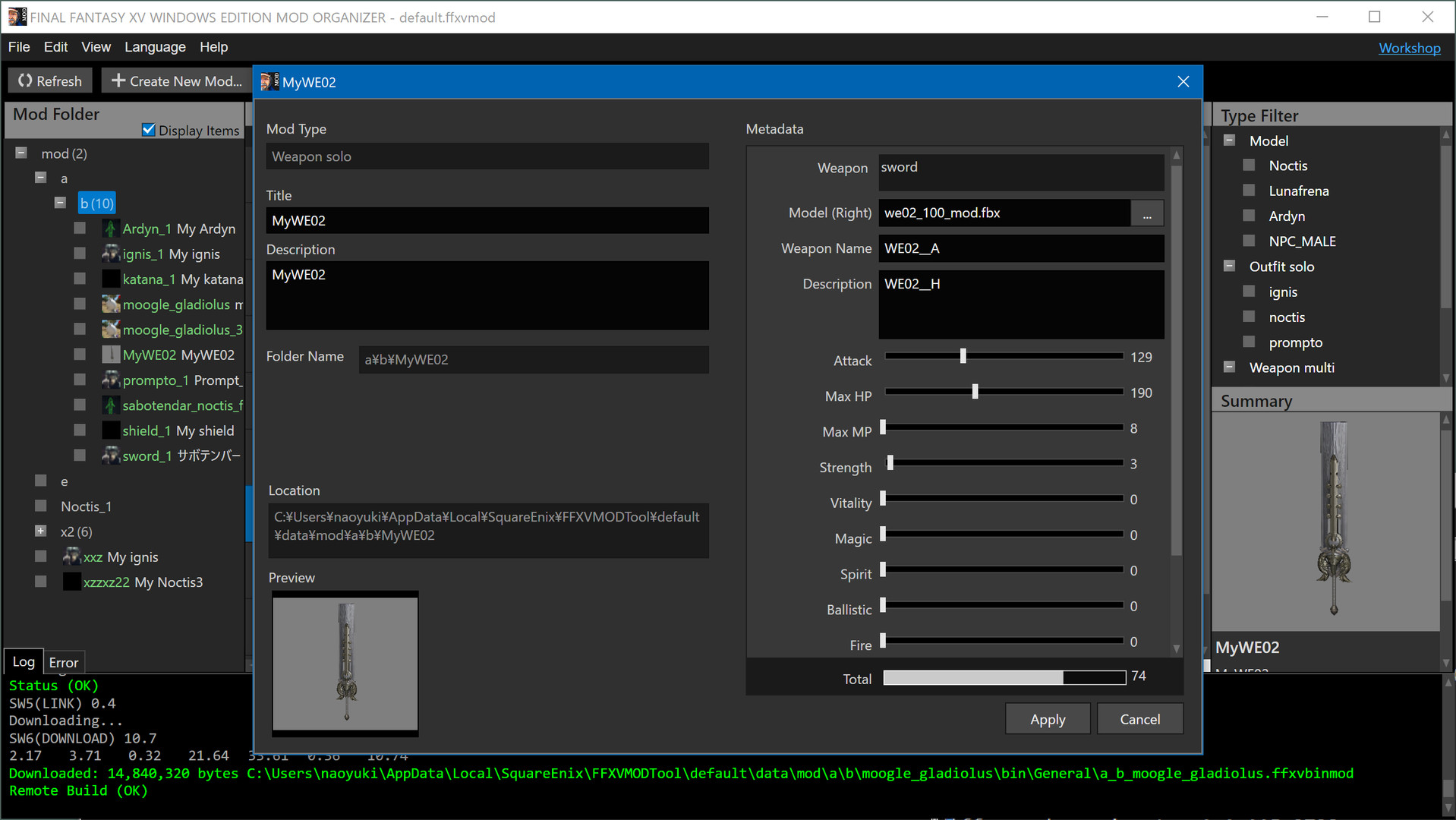 #3. FINAL FANTASY XV WINDOWS EDITION MOD ORGANIZER (Steam) 由: Square Enix