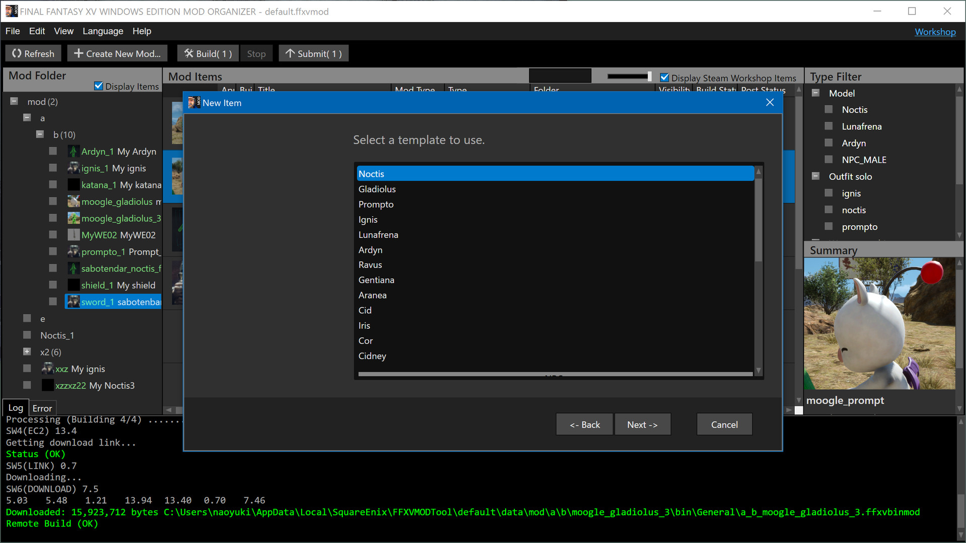 #5. FINAL FANTASY XV WINDOWS EDITION MOD ORGANIZER (Steam) 由: Square Enix