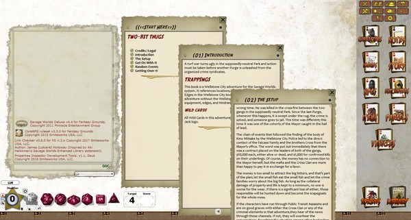 Fantasy Grounds - Wellstone City Chronicles: Two-Bit Thugs (Savage Worlds)
