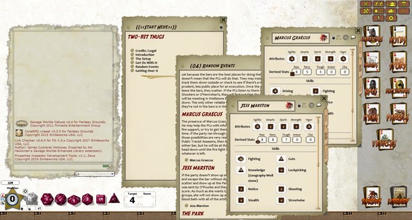 Fantasy Grounds - Wellstone City Chronicles: Two-Bit Thugs (Savage Worlds)
