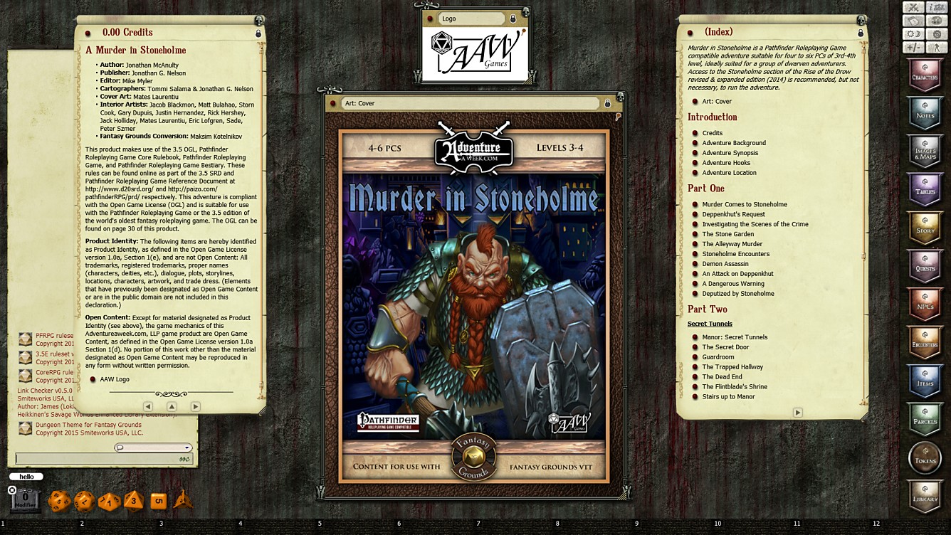 Fantasy Grounds - U02: Murder in Stoneholme (PFRPG) screenshot 2