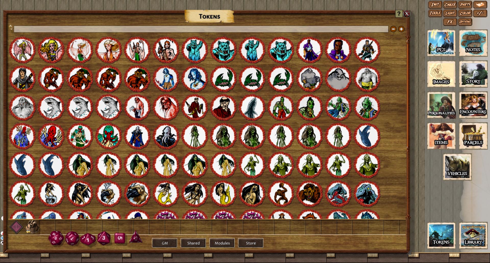 Fantasy Grounds - 50 Fathoms Online Gaming Tokens (Savage Worlds) (Token Pack) screenshot 4