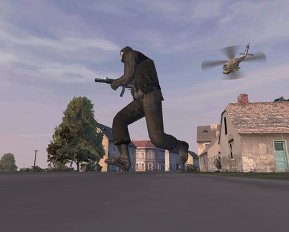 Screenshot of ARMA: Cold War Assault gameplay showing in-action mechanics