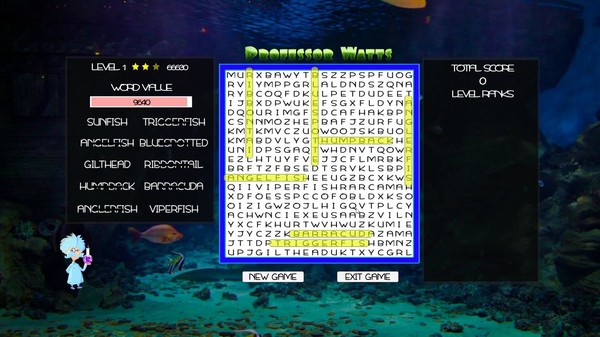 Screenshot z Professor Watts Word Search: Into The Ocean