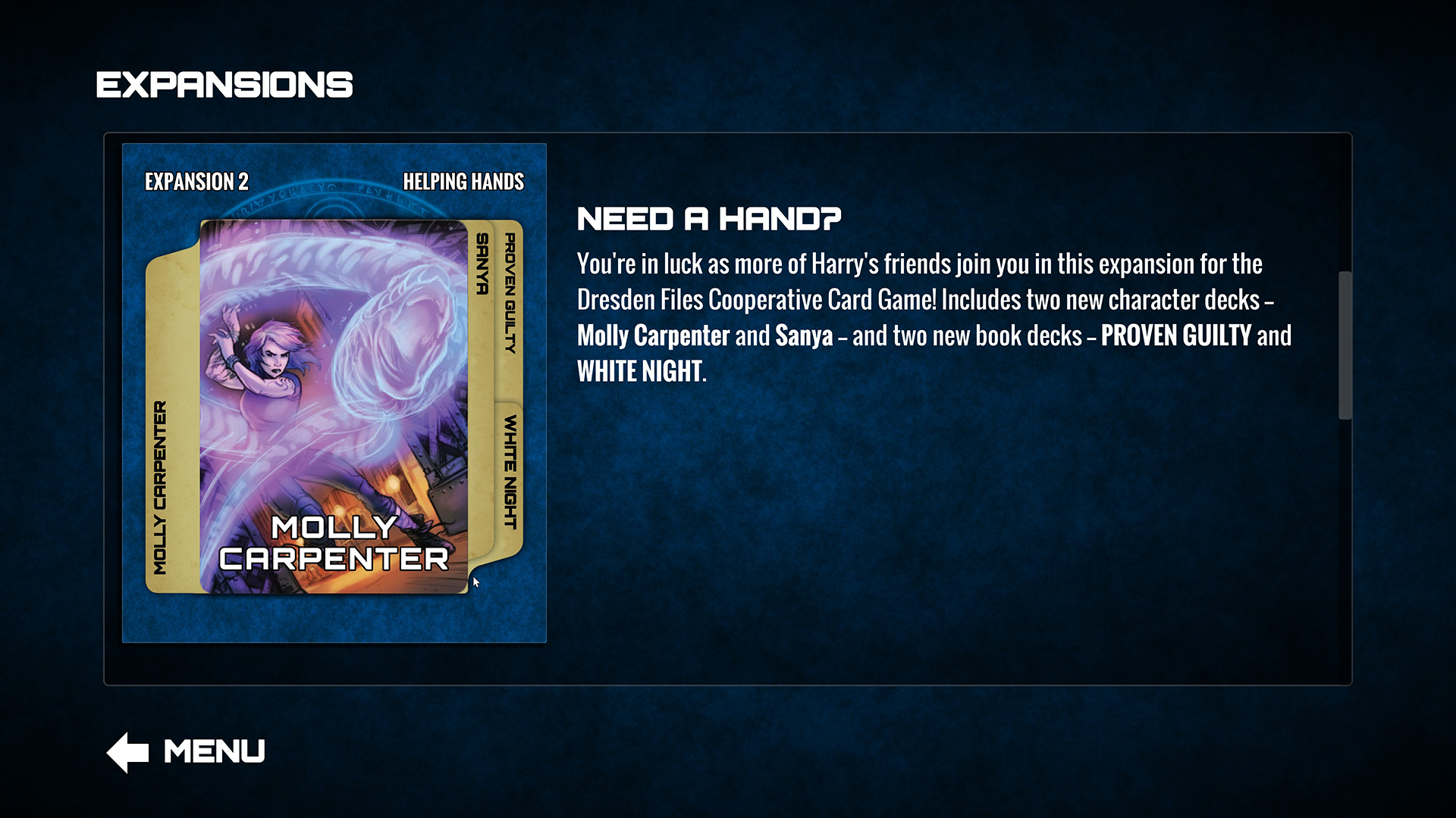 Dresden Files Cooperative Card Game - Helping Hands Featured Screenshot #1