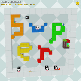 Screenshot of RectRacer gameplay showing in-action mechanics