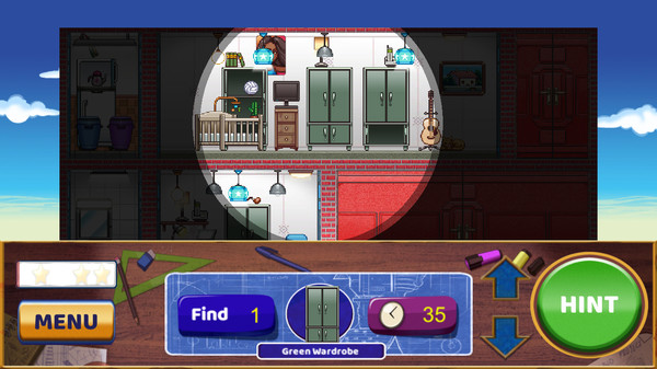 Screenshot of The Rosebud Condominium gameplay showing in-action mechanics