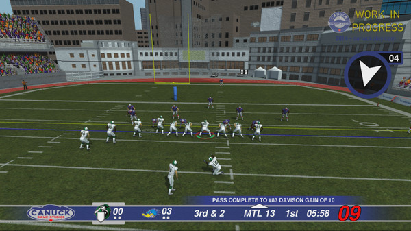 Screenshot z Canadian Football 2017