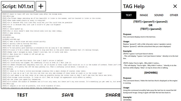 Screenshot z Visual Novel Engine Screenshot z Visual Novel Engine