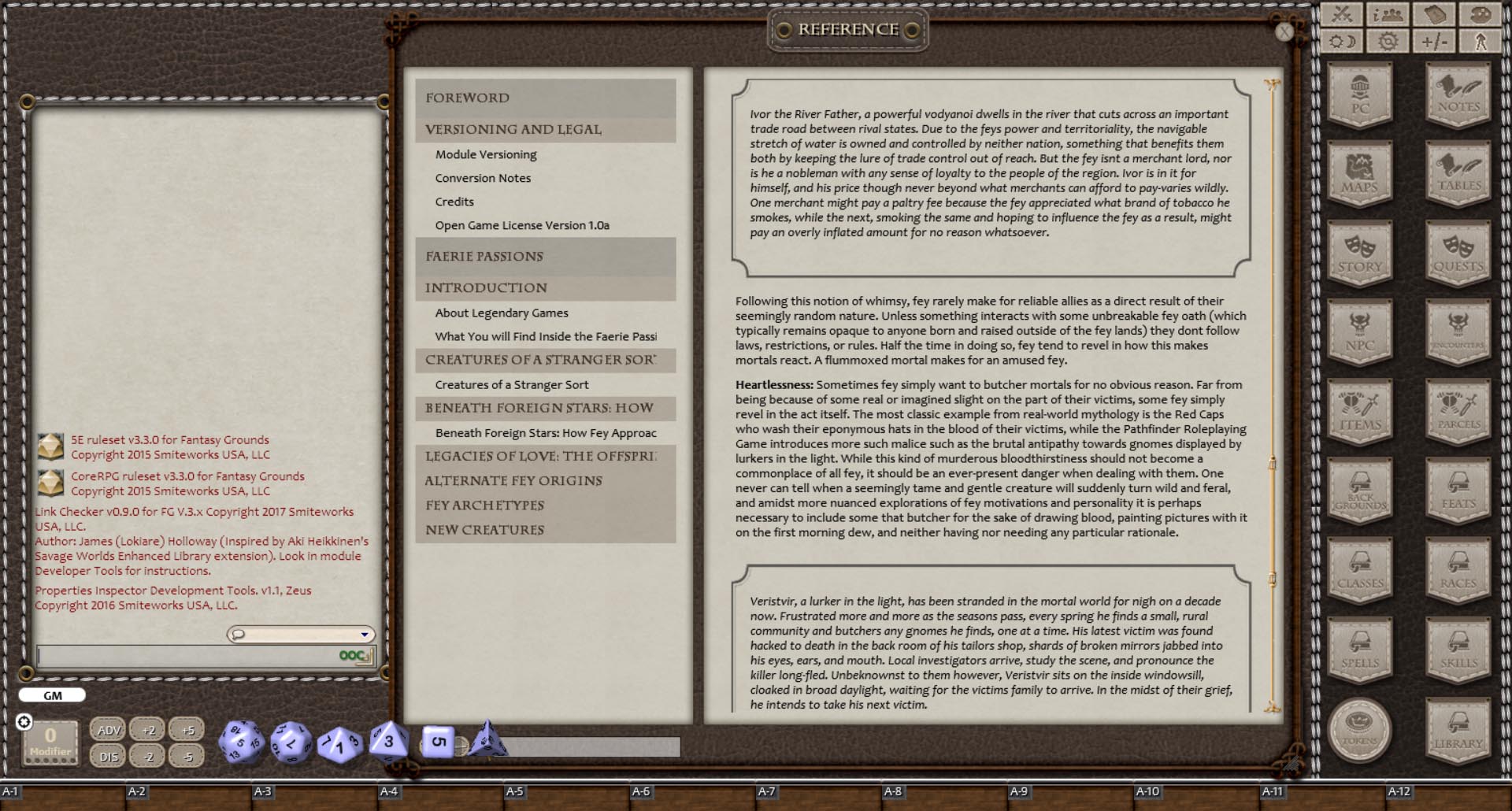 Fantasy Grounds - Faerie Passions (5E)のスクリーンショット 1