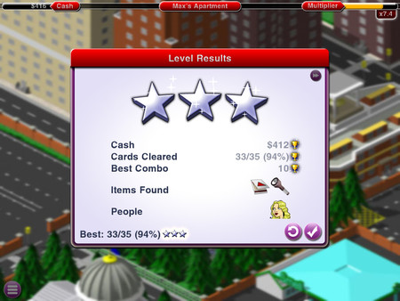 Screenshot z Crime Solitaire 2: The Smoking Gun