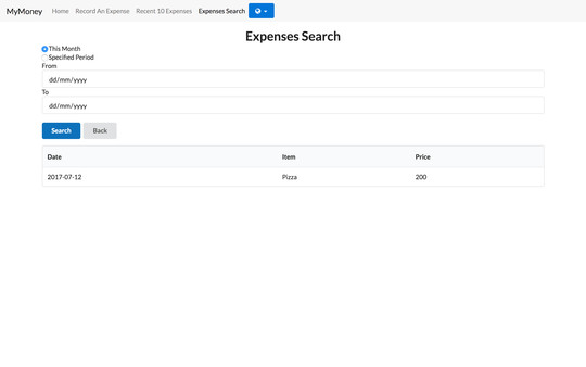 Screenshot z MyMoney