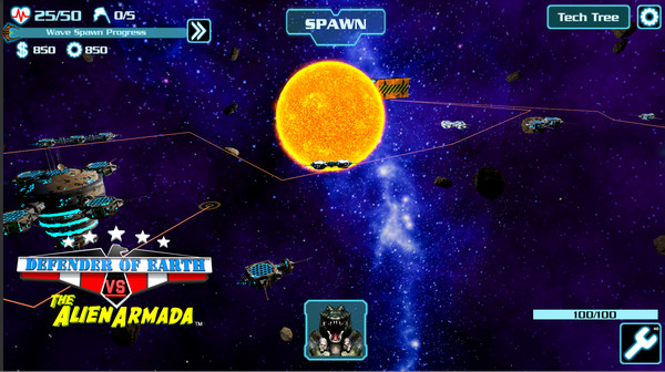 Screenshot z DEFENDER OF EARTH VS THE ALIEN ARMADA