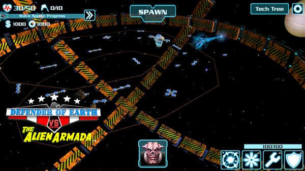 Screenshot z DEFENDER OF EARTH VS THE ALIEN ARMADA