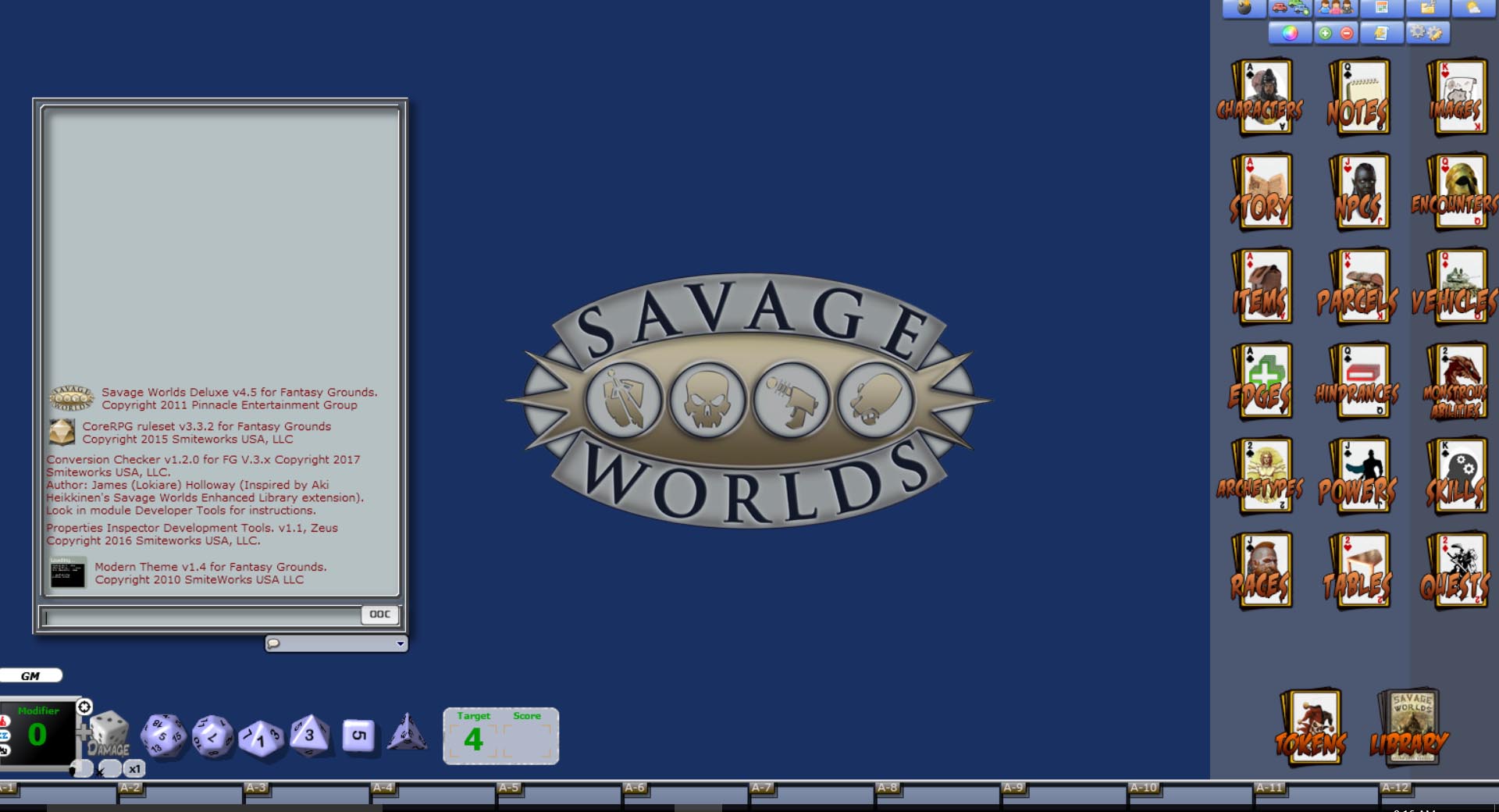 Fantasy Grounds - Modern Skin (Savage Worlds) screenshot 3