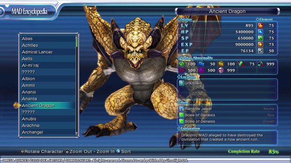 Screenshot z Omega Quintet Screenshot z Omega Quintet