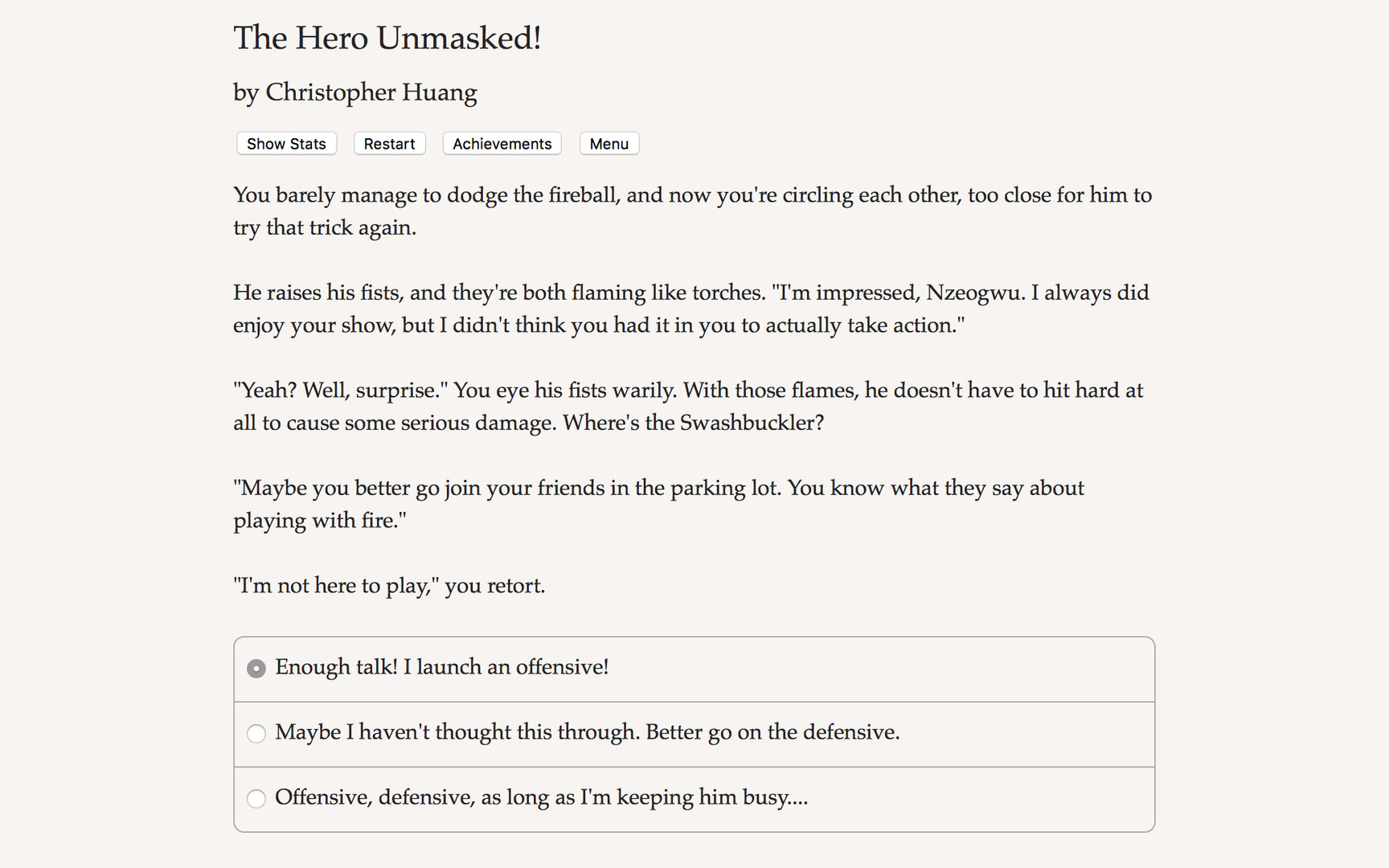 The Hero Unmasked! screenshot #1