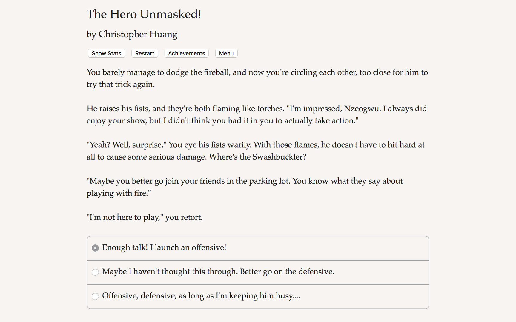 The Hero Unmasked! Demo Featured Screenshot #1