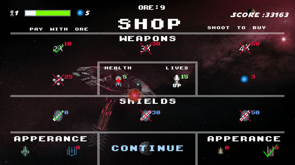 Screenshot z Asteroid Hunter