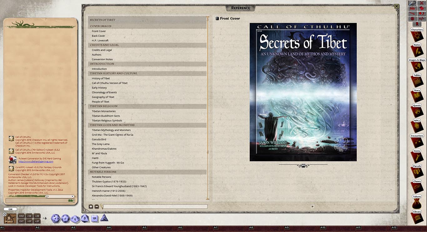 Fantasy Grounds - Secrets of Tibet (CoC7E) Featured Screenshot #1